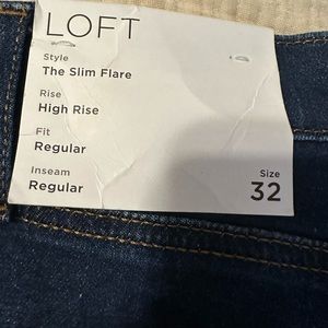 Loft high- rise, slim-flare jeans, NWT